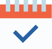 Calendar with checkmark